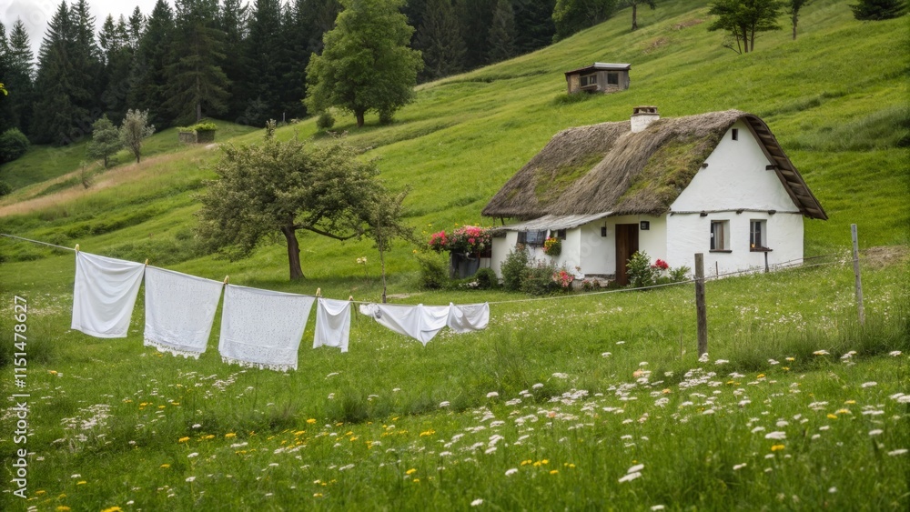 Fototapeta premium house in the mountains