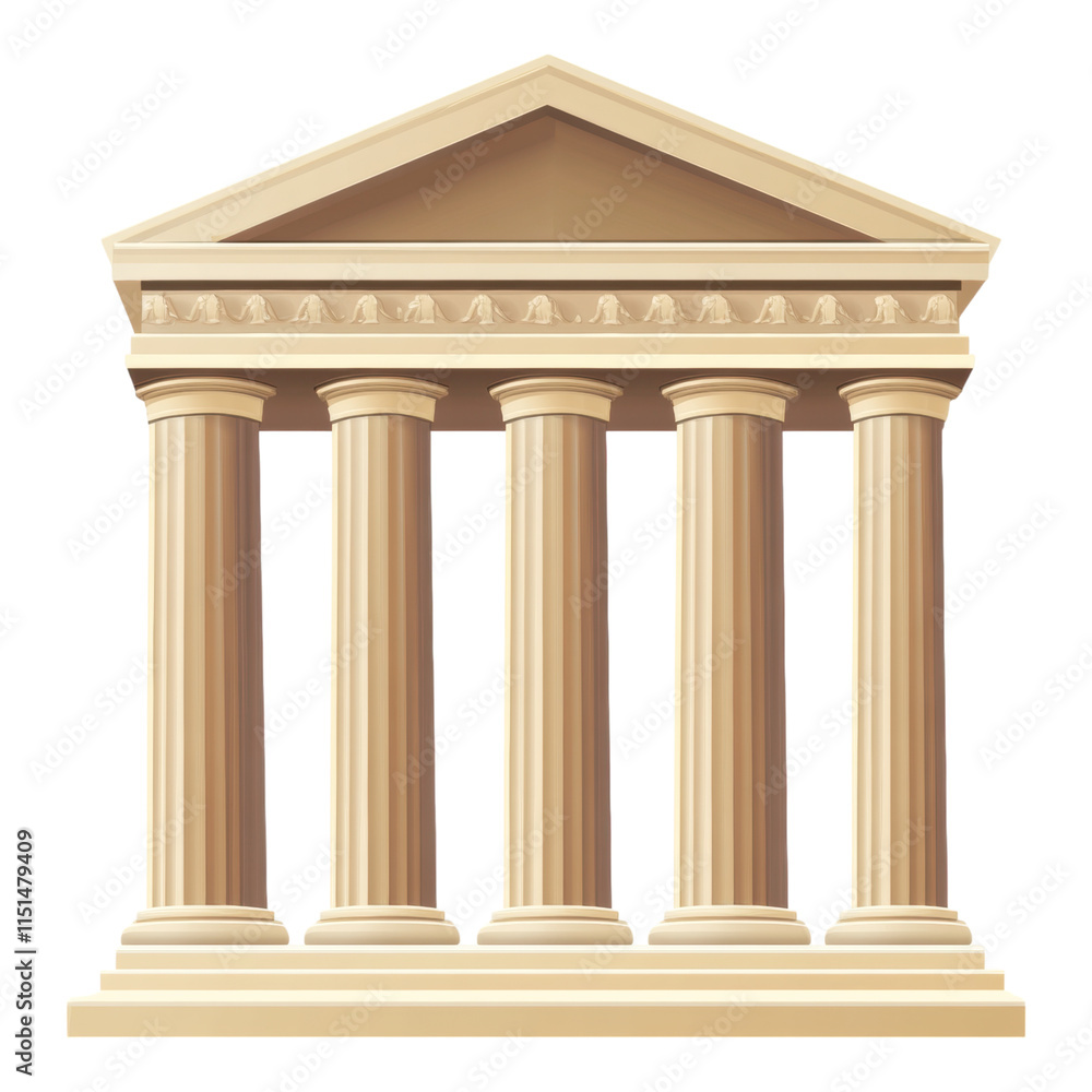 Classic bank building icon featuring elegant columns, designed as a PNG with a transparent background for versatile use. Classic bank building icon featuring elegant columns, designed as a PNG with a transparent background for versatile use.