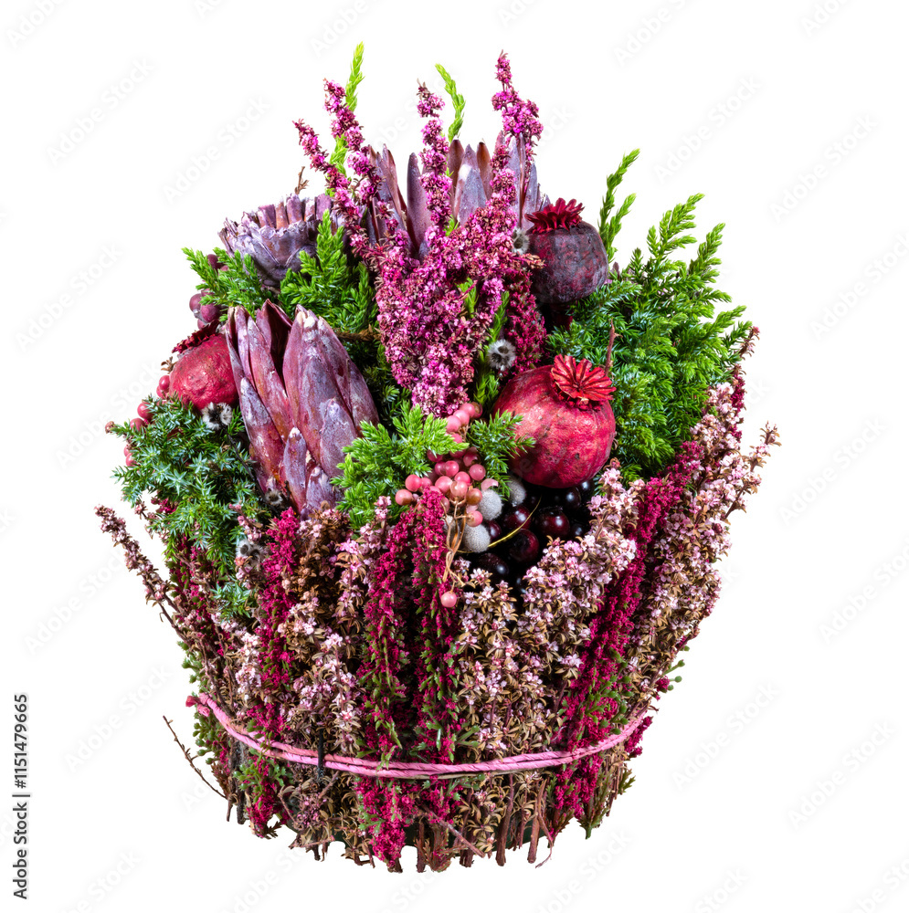 Isolated autumn flower arrangemet