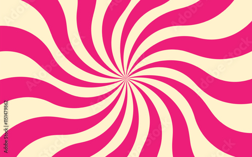 Vibrant pink and white spiral background. Perfect for eye-catching designs, retro themes, and abstract projects