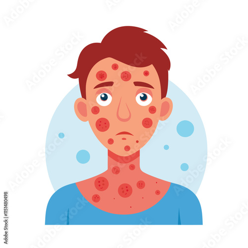 Skin conditions vector illustration