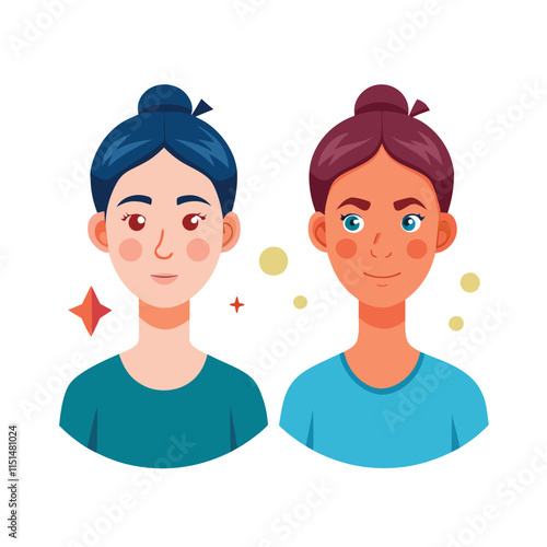 Skin conditions vector illustration