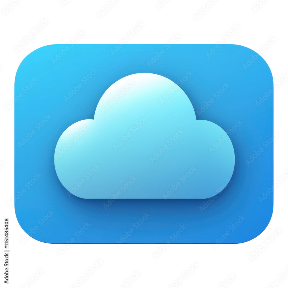 Modern rounded cloud icon, sleek design, minimalist aesthetic, ideal for digital interfaces, representing cloud computing and storage solutions Modern rounded cloud icon, sleek design, minimalist aesthetic, ideal for digital interfaces, representing cloud computing and storage solutions