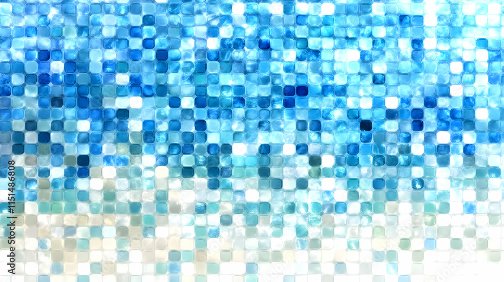 Blue Mosaic Abstract Background Illustration Blue Mosaic Abstract Background Illustration
