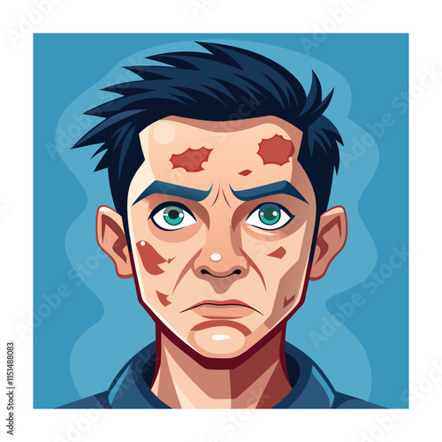 Skin conditions vector illustration