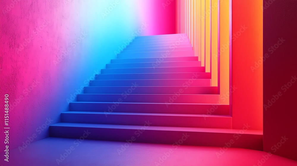 A vibrant gradient wallpaper transitioning from electric blue to neon pink for a bold and modern look A vibrant gradient wallpaper transitioning from electric blue to neon pink for a bold and modern look