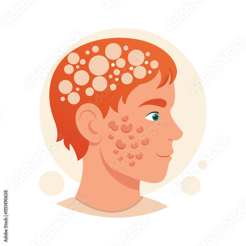 Skin conditions vector illustration