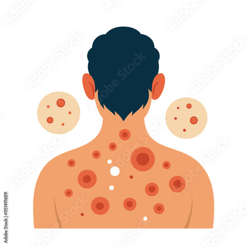 Skin conditions vector illustration