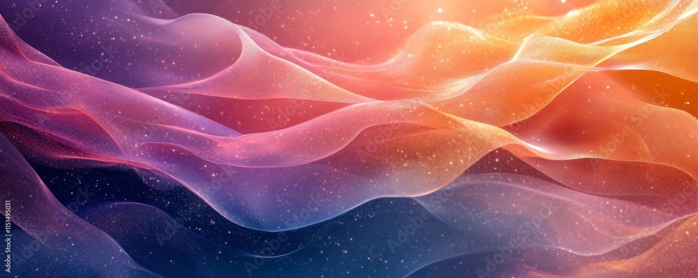 Fototapeta premium Abstract starry visuals merging cosmic and ethereal patterns. Generative AI