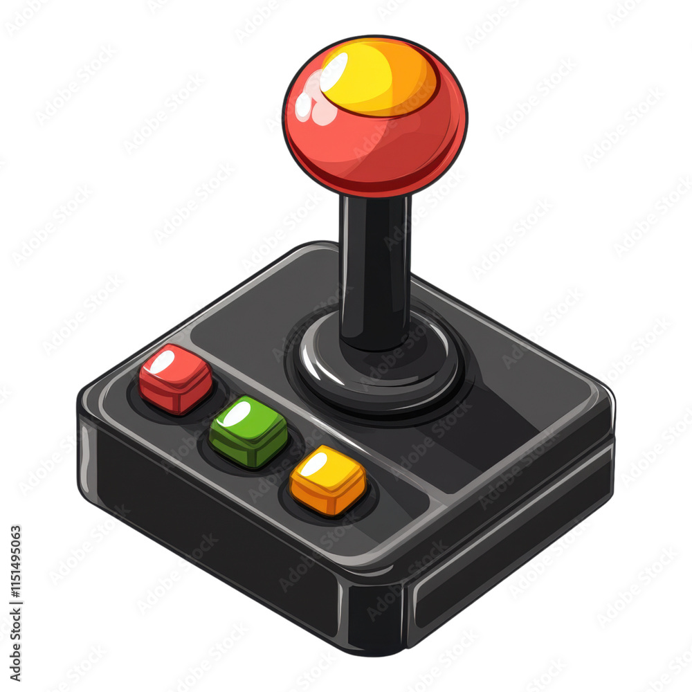 Joystick icon for gaming applications, sleek design, vibrant colors, ideal for user interfaces, enhances interactive experiences Joystick icon for gaming applications, sleek design, vibrant colors, ideal for user interfaces, enhances interactive experiences