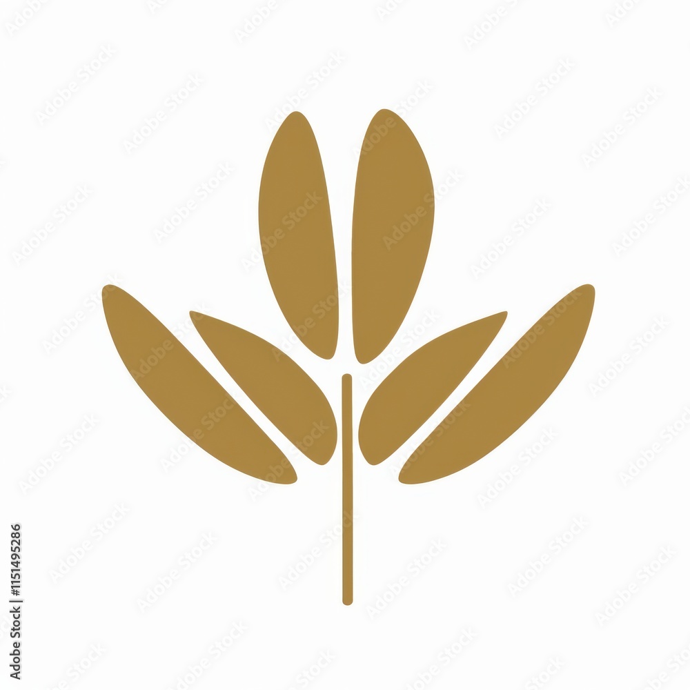 Golden Millet Logo: Minimalist Elegance Golden Millet Logo: Minimalist Elegance