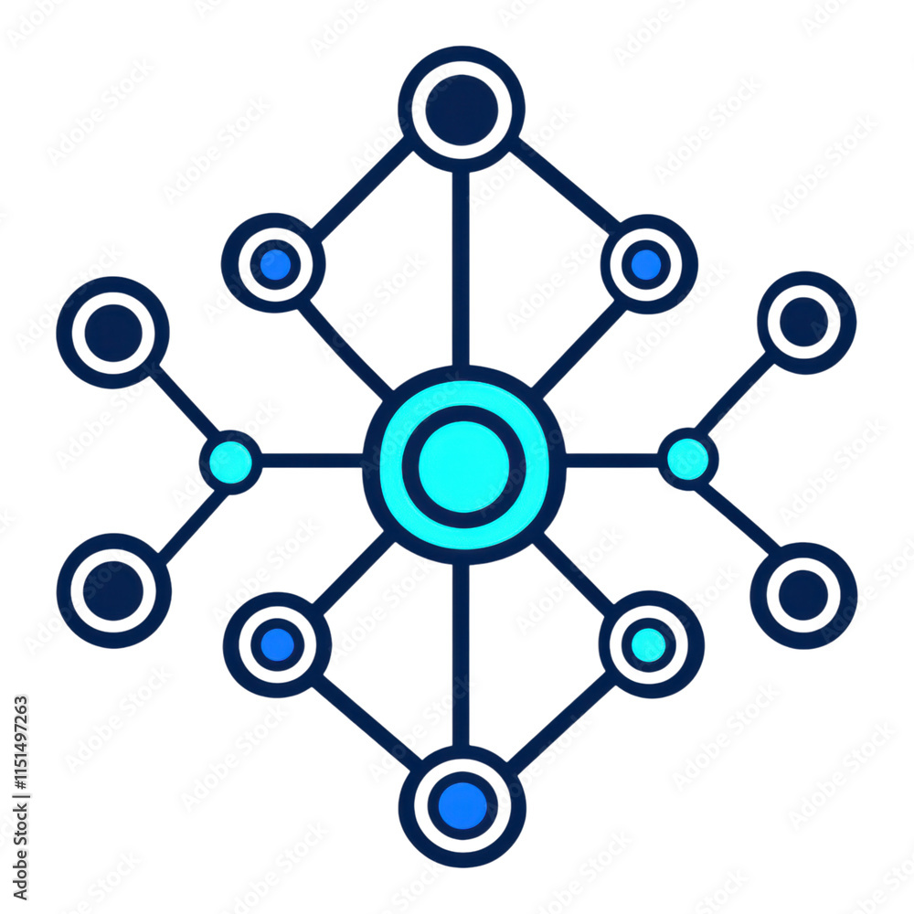 Machine Learning Icon with Connected Nodes, Symbolizing AI Networks, Ideal for Tech Presentations and Digital Projects, Transparent Background Machine Learning Icon with Connected Nodes, Symbolizing AI Networks, Ideal for Tech Presentations and Digital Projects, Transparent Background