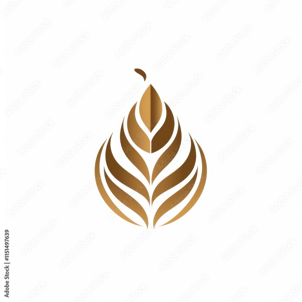 Golden Millet Logo: Minimalist Elegance Golden Millet Logo: Minimalist Elegance