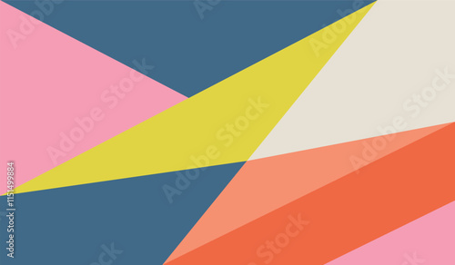 Free Download Simple with vintage colors shapes geometric vector background design - GFXLoad