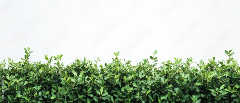 Obraz premium green hedge against a white wall