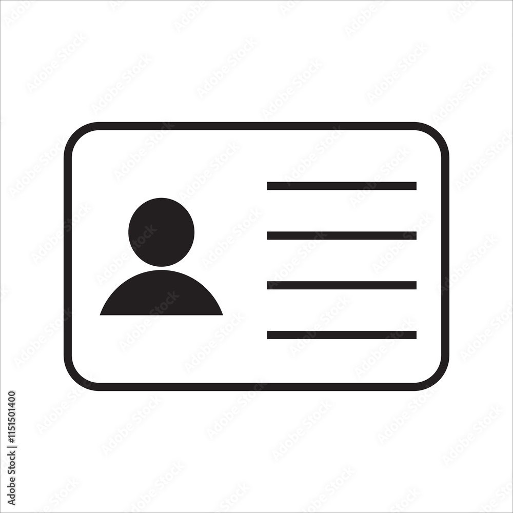 id card icon. vector illustration id card icon. vector illustration