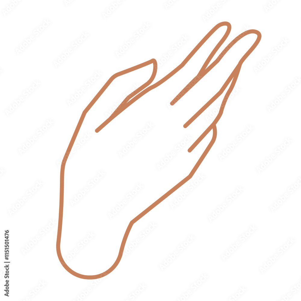 Obraz premium Png mystic palm hand doodle