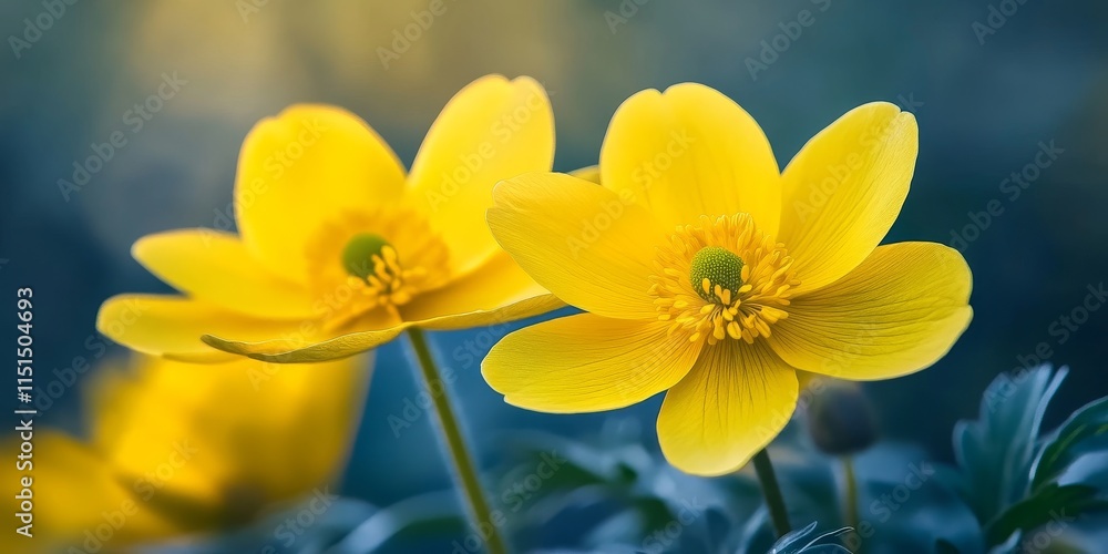 Yellow anemone, also known as Anemone ranunculoides, is a captivating flower characterized by its vibrant yellow petals, often found in diverse natural settings. This yellow anemone blooms Yellow anemone, also known as Anemone ranunculoides, is a captivating flower characterized by its vibrant yellow petals, often found in diverse natural settings. This yellow anemone blooms