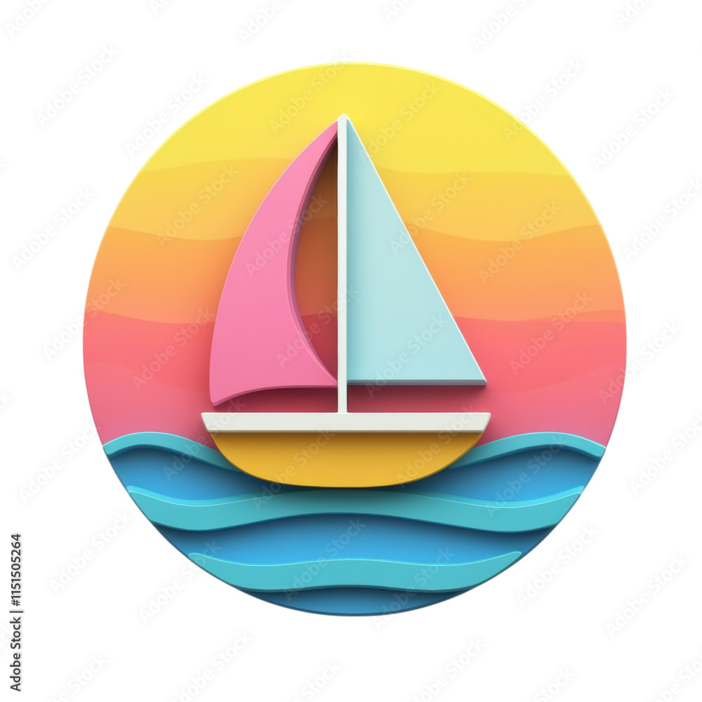 Sailboat icon, flat design, transparent background, ideal for web and graphic applications, versatile for various digital projects Sailboat icon, flat design, transparent background, ideal for web and graphic applications, versatile for various digital projects