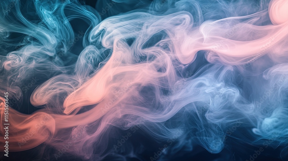 A background of smooth, swirling clouds of pastel smoke on a dark background. A background of smooth, swirling clouds of pastel smoke on a dark background.
