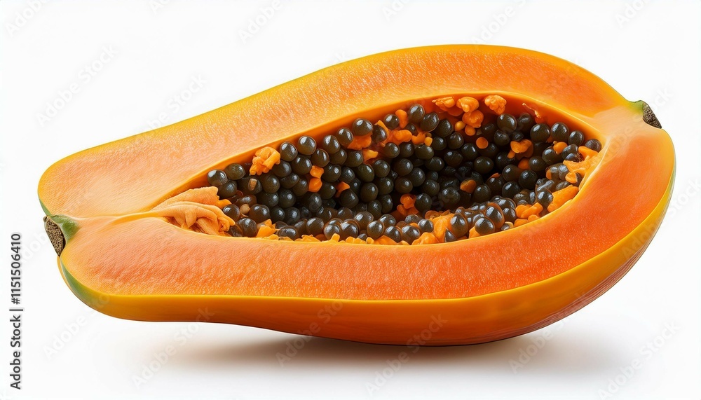 papaya isolated on white background papaya isolated on white background