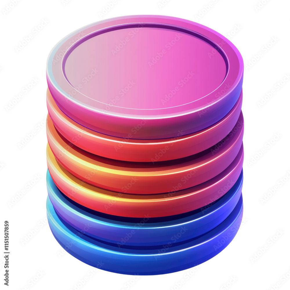 Shiny Stack of Coins Icon, vibrant design, ideal for finance themes, digital use, transparent background for versatile applications Shiny Stack of Coins Icon, vibrant design, ideal for finance themes, digital use, transparent background for versatile applications