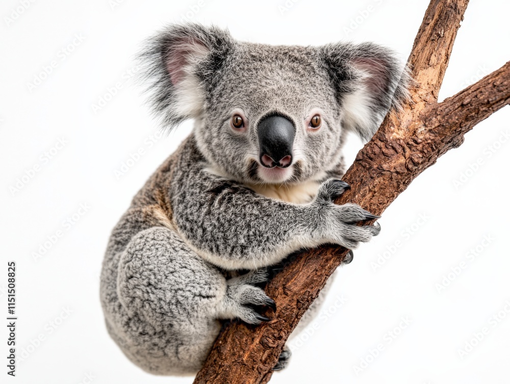 Fototapeta premium A koala sits on a tree branch