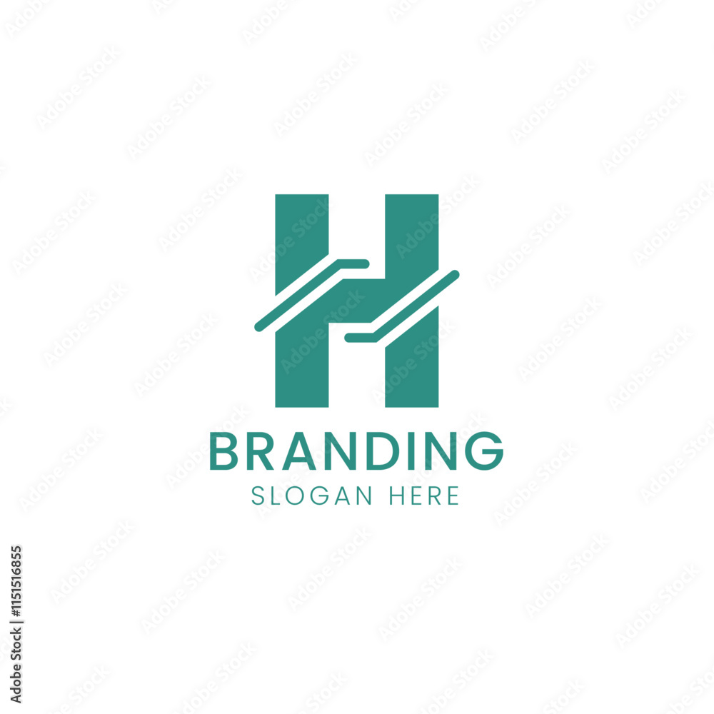 Fototapeta premium Letter H logo.