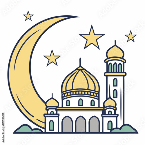 Wallpaper Mural Beautiful islamic festival eid mubarak background Torontodigital.ca