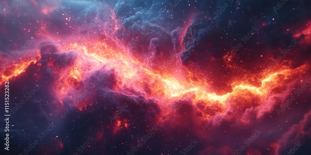 Deep space visuals merging cosmic elements with abstract patterns. Generative AI Deep space visuals merging cosmic elements with abstract patterns. Generative AI