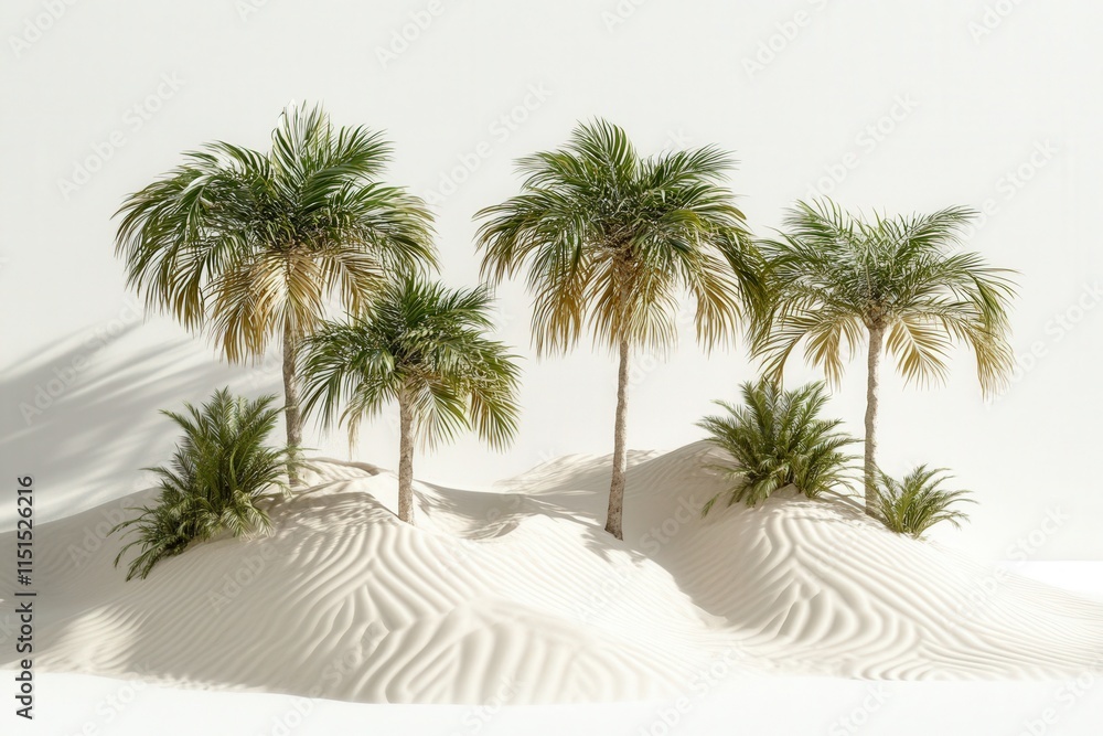 Palm trees in a sandy landscape Palm trees in a sandy landscape
