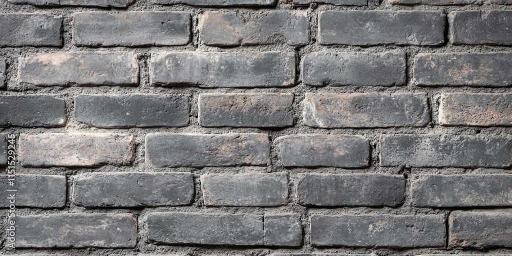 Fototapeta premium Textured old grey brick wall background showcasing the rustic charm and character of an aged grey brick wall, perfect for adding an authentic touch to various design projects.
