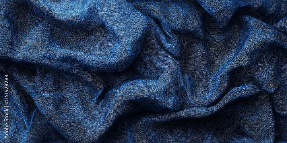 Indigo fabric showcases a rich texture and unique design, highlighting the beauty of polyester in its textile background. This indigo fabric is perfect for various creative projects. Indigo fabric showcases a rich texture and unique design, highlighting the beauty of polyester in its textile background. This indigo fabric is perfect for various creative projects.