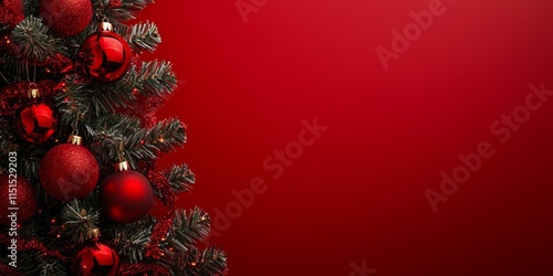 Wallpaper Mural A vibrant red backdrop perfect for the holiday season, providing ample room for adding your message or text. Torontodigital.ca