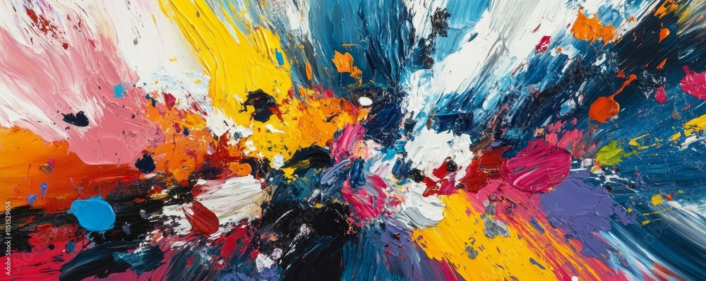 Expressive paint streaks forming chaotic abstract movements. Generative AI Expressive paint streaks forming chaotic abstract movements. Generative AI