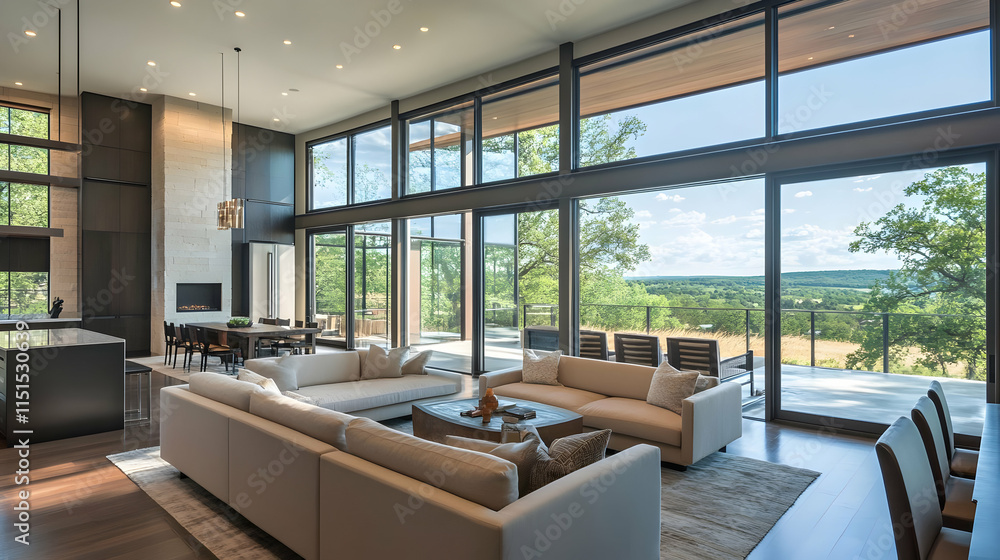 Modern Hillside House with Panoramic Views Modern Hillside House with Panoramic Views