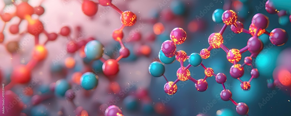 Anxiety disorders disease concept. Abstract representation of molecules in vibrant colors and intricate designs. Anxiety disorders disease concept. Abstract representation of molecules in vibrant colors and intricate designs.