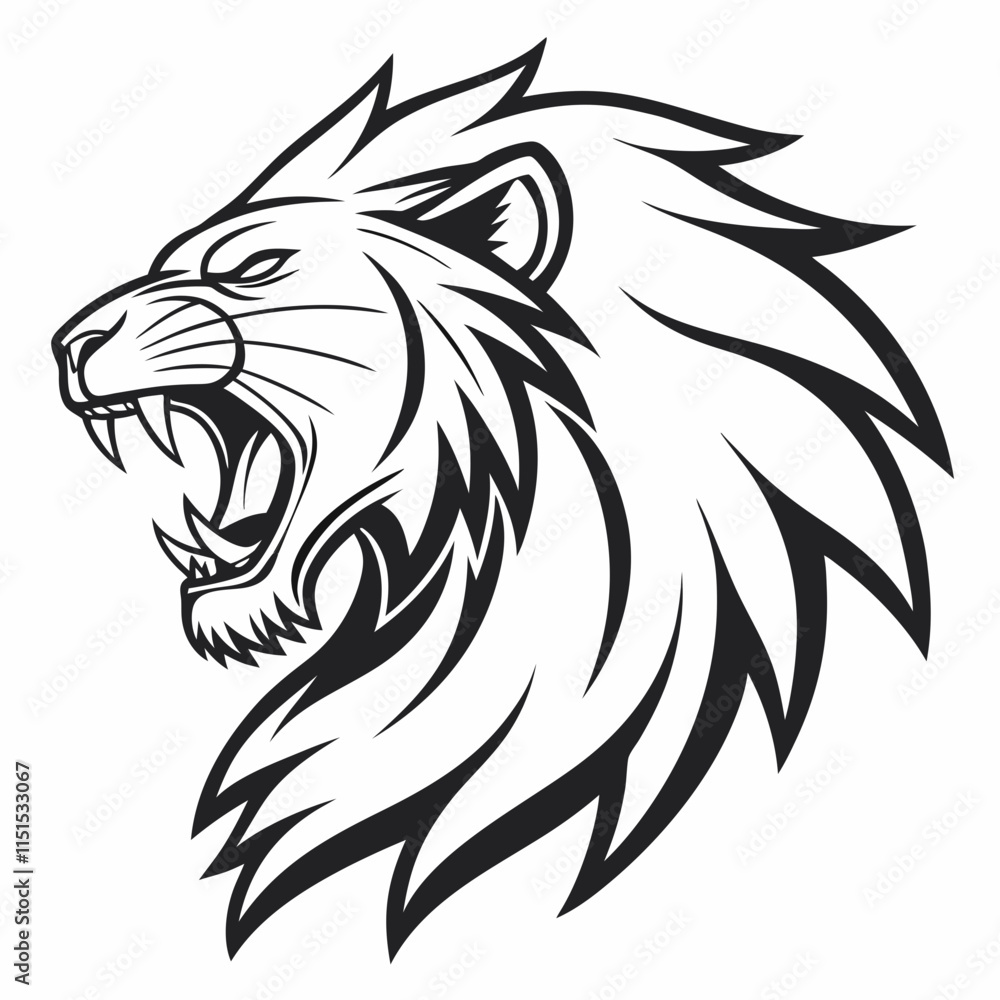 lion head vector