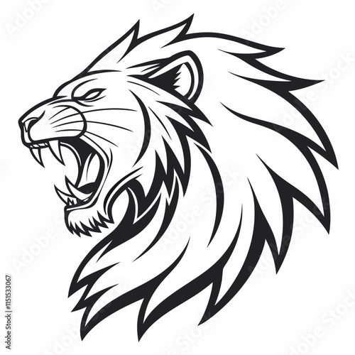 lion head vector photo