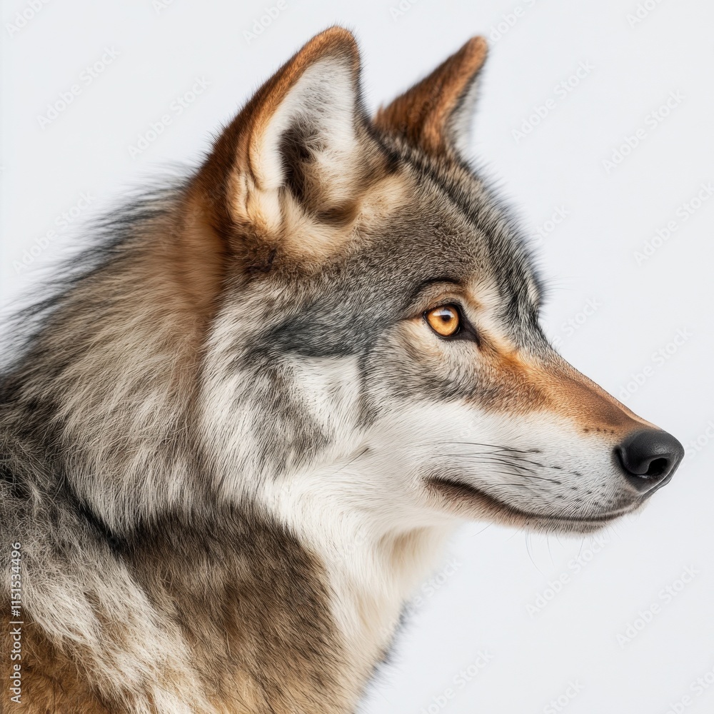 Fototapeta premium close up profile of a wolf
