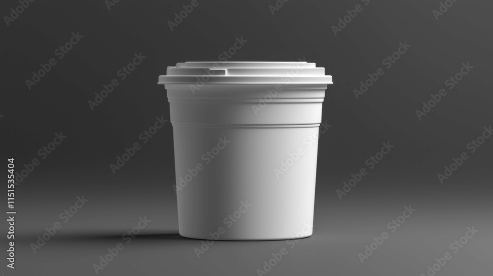 This image shows a simple white disposable coffee cup on a dark background, showcasing its sleek and modern design, perfect for branding. This image shows a simple white disposable coffee cup on a dark background, showcasing its sleek and modern design, perfect for branding.
