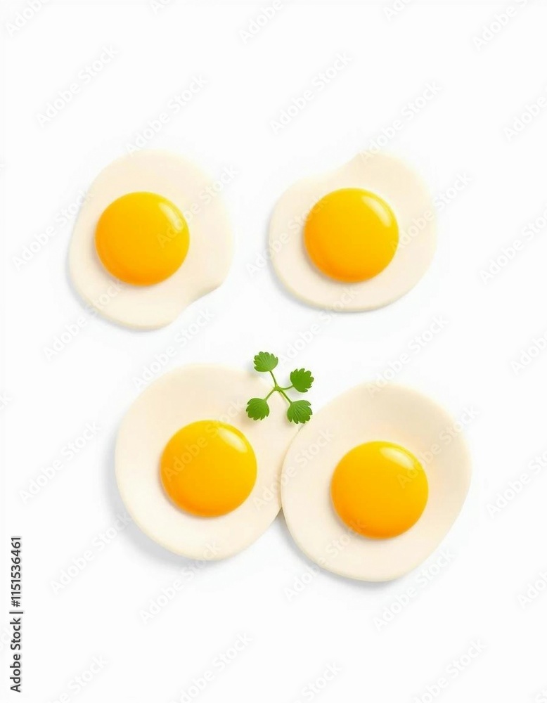 3D cartoon style sunny side up egg 3D cartoon style sunny side up egg
