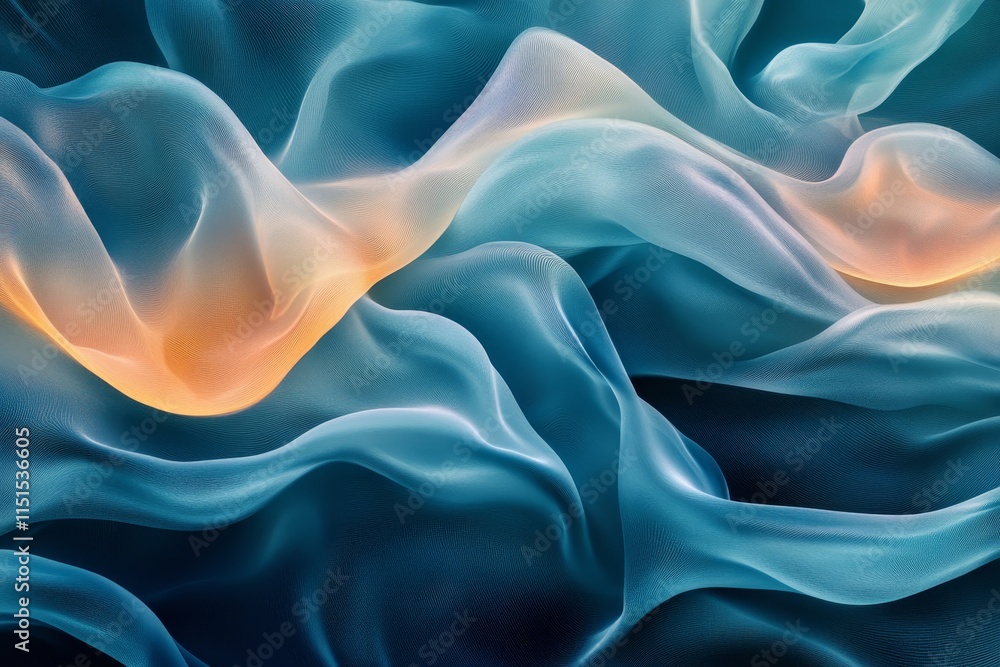 Obraz premium Fluid abstract movements mimicking flowing natural forms. Generative AI