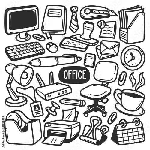 Creative and Fun Hand-Drawn Office Doodles