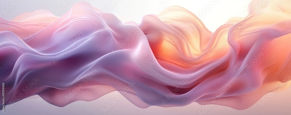 Obraz premium Fluid gradients blending into smooth, flowing abstract forms. Generative AI