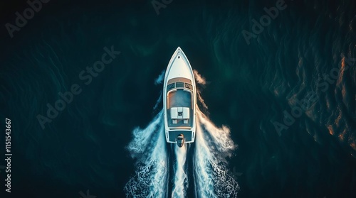 Speedboat sailing along the sea photo