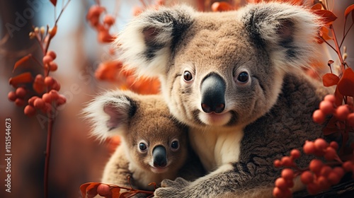 Adorable Koala Family photo