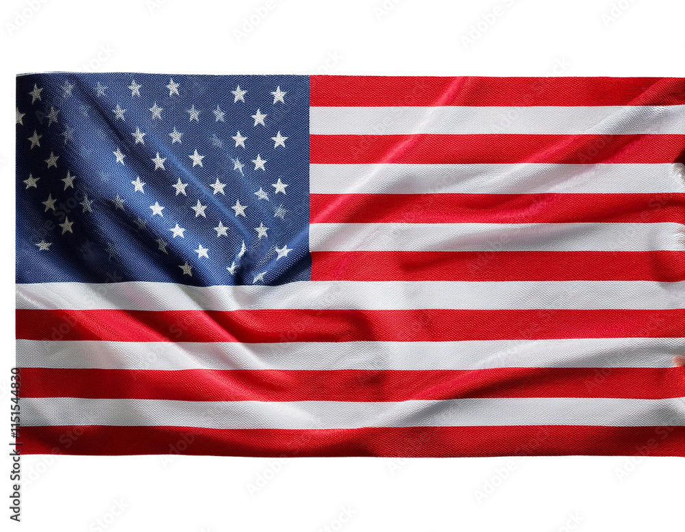 Obraz premium American flag isolate on transparency background PNG