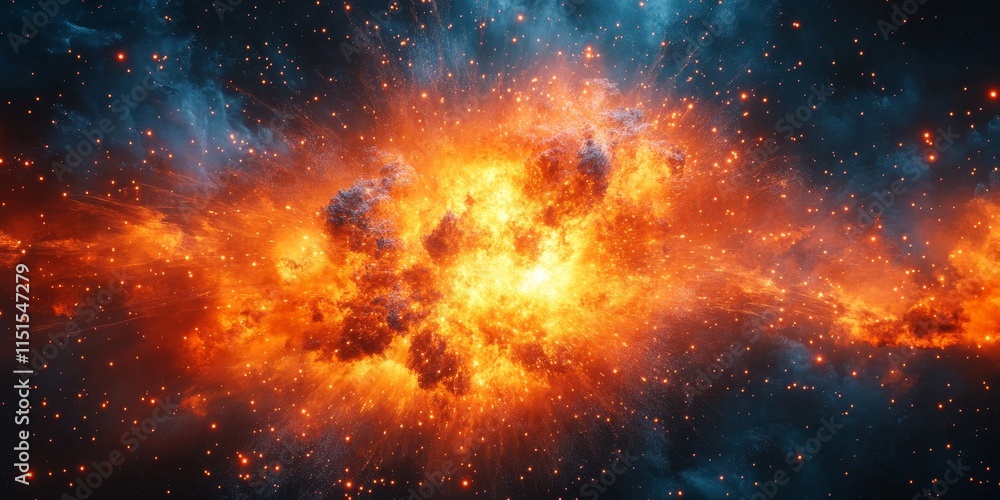 Cosmic explosions creating bold, radiant abstract textures. Generative AI Cosmic explosions creating bold, radiant abstract textures. Generative AI