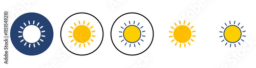 Sun icon vector. Brightness Icon vector